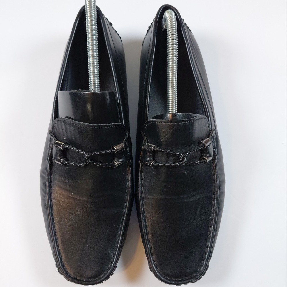 Roma Rio Black Bit Buckle Driving Shoes Moc Toe 9.5 Loafer #7016
